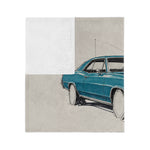 1966 Chevelle Car Illustration Velveteen Blanket | Classic Muscle Car Throw