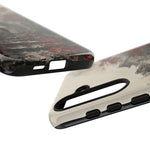 Autumn Temple Steps phone case | Japanese watercolor landscape cover