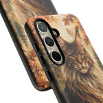 Maine Coon Forest King Watercolor Art Tough Cat Phone Case