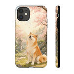 Akita under Cherry Blossoms Dog Breed Phone Case