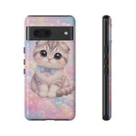 Scottish Fold Cat Kawaii Cute Portrait Art Tough Phone Case