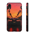Black Camaro ZL1 Sunset Tough Phone Case - Palm Silhouette