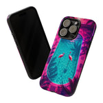 Neon Flamingo Pool Vaporwave Art Tough Phone Case