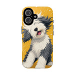 Sheepdog Hair Flip Phone Case Funny Dog Lover Gift