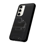 Black 1969 Corvette Art Phone Case, C3 Stingray Sports Car Tough Cover