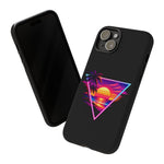 Synthwave Sunset Triangle Phone Case Retro Vaporwave Case