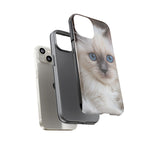 Ragdoll Kitten Phone Case, Blue Eyes Macro Portrait Cover, Gift