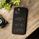 Trans Am Phone Case Black Gold, Three-View Vector Tough Cover