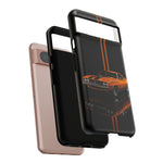 Orange Cuda Phone Case, Muscle Car Stripe Studio Cover, Gift