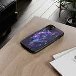 Holographic Wolf Phone Case, Fractured Prism Iridescent Cover