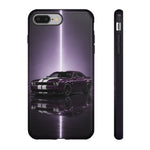 Purple Challenger Phone Case, Muscle Car Racing Stripe Studio Cover