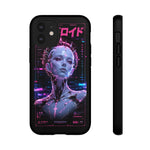 Glowing Headdress Regal Art Tough Phone Case - Gold Magenta Neon