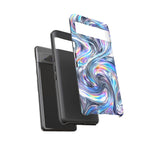 Chrome Metallic Swirl  Art Tough Phone Case