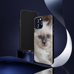 Ragdoll Kitten Phone Case, Blue Eyes Macro Portrait Cover, Gift