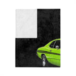 1971 Demon Muscle Car Blanket | Vintage Green Throw