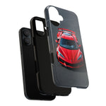 Red C8 Z06 Track Wing Tough Phone Case Cover Gift Art
