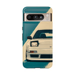 S13 Teal White Pop-up Tough Phone Case for JDM Fans