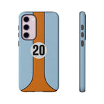Blue Orange 20 Retro Endurance Racing Stripe Tough Phone Case Cover