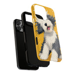 Sheepdog Hair Flip Phone Case Funny Dog Lover Gift