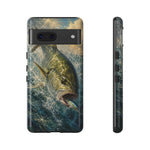 Jack Crevalle Strike Phone Case Saltwater Fishing Gift for Anglers