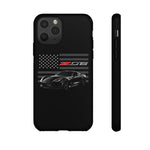 C7 Z06 American Flag Black Sports Car Tough Phone Case Cover