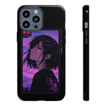Melancholy Anime Girl Phone Case Vaporwave Tough Case