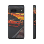 Orange C8 Z06 Flat Plane V8 Speed Art Tough Phone Case