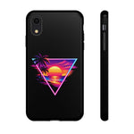 Synthwave Sunset Triangle Phone Case Retro Vaporwave Case