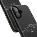 RX-7 outline car Tough Case | JDM sports car phone case