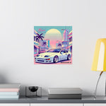 300ZX Poster JDM Miami Vaporwave 80s 90s Retro Drift Car Wall Art