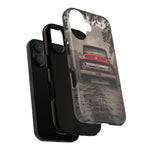 F100 Phone Case, Red White Classic Truck Foggy Road Cover, Gift