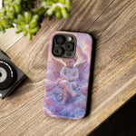 Cherub Cloud Throne Phone Case, Pastel Marble 3D Render Cover