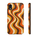 Groovy Wave Lines Retro Art Tough Phone Case