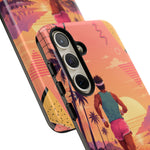 Retro Runner Sunset phone case | 80s Vaporwave jogging design