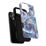 Chrome Metallic Swirl  Art Tough Phone Case