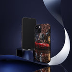 Red FD RX-7 Blossom Alley Tough Phone Case - Rain-Slicked Night