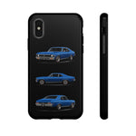 Nova SS Phone Case Blue, Three-View Vector Tough Cover
