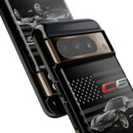 Black C6 Phone Case American Sports Car Tough Cover Gift