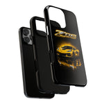 Z06 Corvette Phone Case, Yellow Neon Chrome Studio Cover