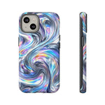 Chrome Metallic Swirl  Art Tough Phone Case