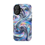 Chrome Metallic Swirl  Art Tough Phone Case