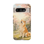 Akita under Cherry Blossoms Dog Breed Phone Case