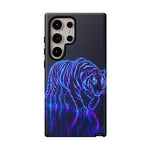 Neon Blue Tiger phone case | tough protective cover