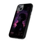 Melancholy Data Poster Phone Case, Glitch Anime Sky Tough Cover