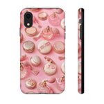 Pink Vintage Vanity Phone Case, Girly Pattern Tough Cover