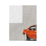 Hugger Orange 1967 Camaro Illustration Blanket Muscle Car Microfiber Throw