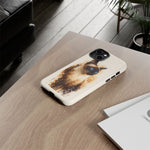 Siamese Cat Watercolor Portrait Tough Phone Case - Cream Choc