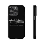 Vintage Galaxie 500 Phone Case | Classic Car Illustration, Black