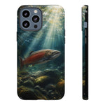 Salmon River Fishing Phone Case, Sunlit Current Cover