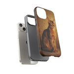 Abyssinian Warm Ticked Portrait Art Tough Phone Case
